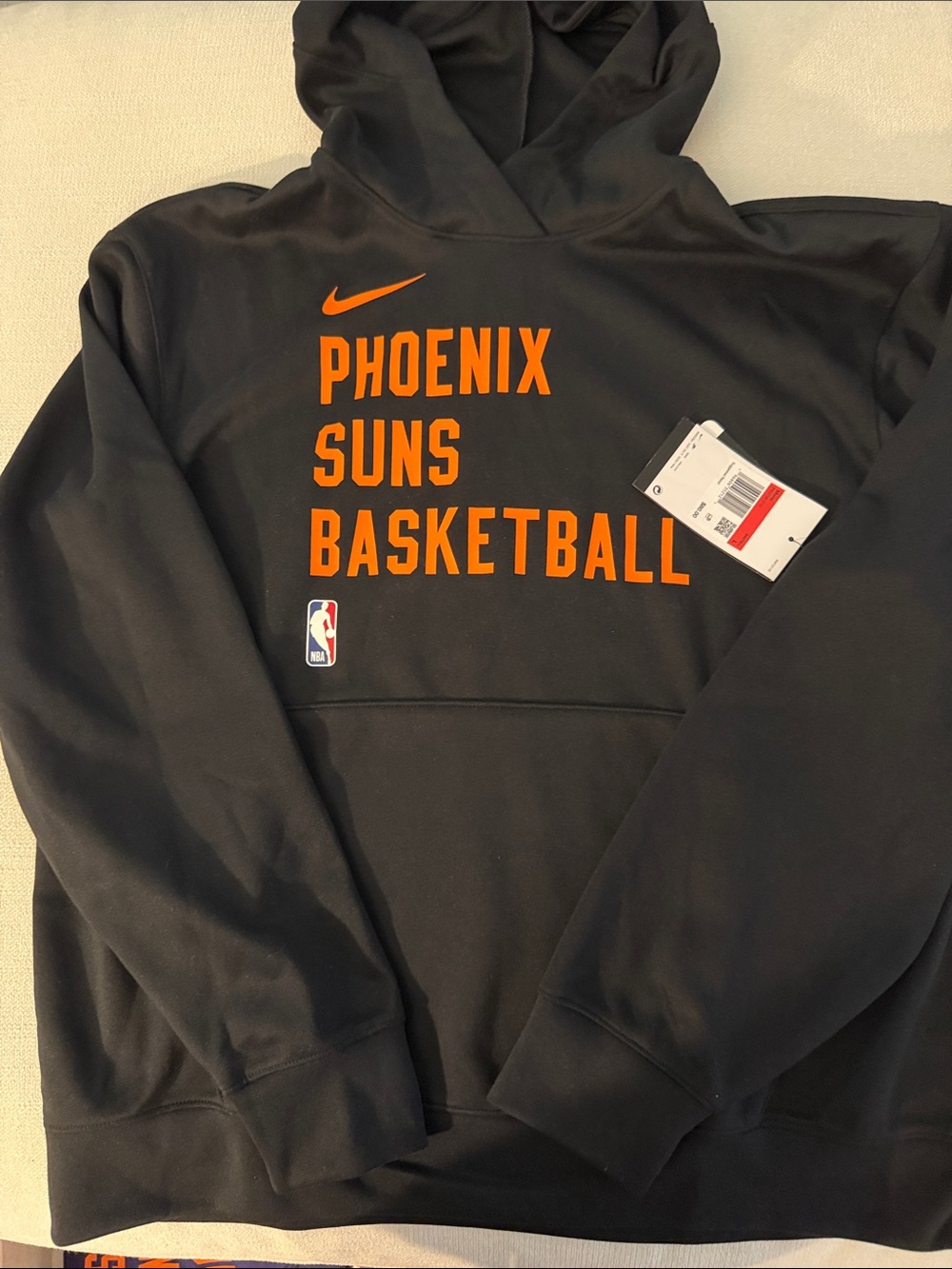 NWT Nike Black Hoodie with Orange Phoenix Suns Lettering